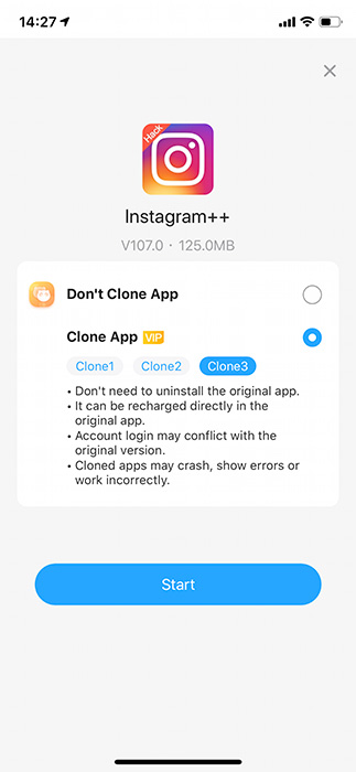 Panda Clone App Instagram hack iOS 13