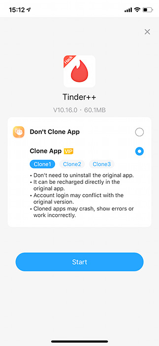 Panda Clone App tinder++ iOS 13