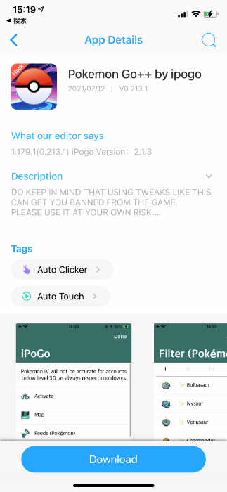 download Pokemon Go hack iOS by iPogo 3