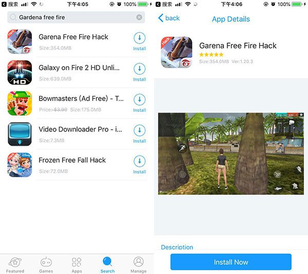download Garena Free Fire iOS Hack on Panda Helper