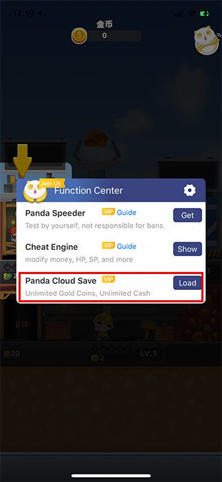 use Panda Cloud Save in Ore Tycoon 2