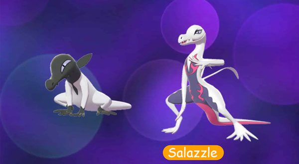 Salazzle ( on the right ) Pokemon Go Game