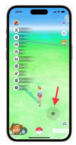 Use Virtual Joystick to move in any direction without lifting a foot in Spoofer Go