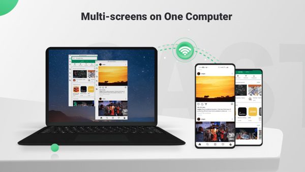 Screen mirroring app AirDroid