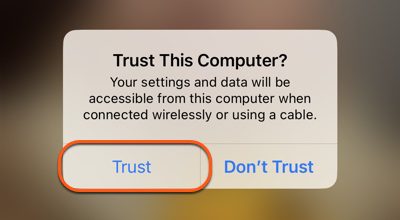 iOS trust computer