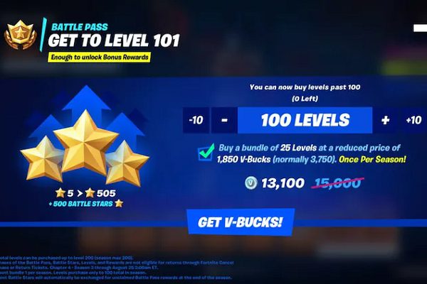 purchase levels with V-Bucks