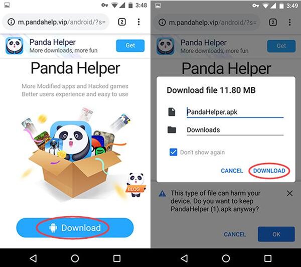 download Panda Helper on Android