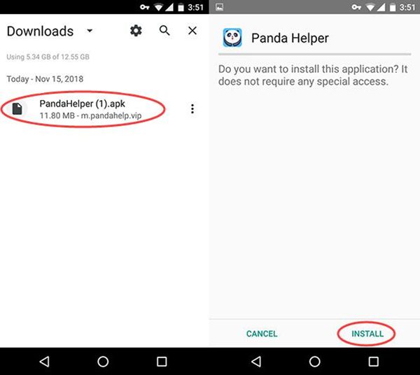 install Panda Helper on Android