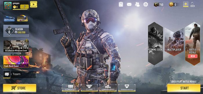 Call of Duty Mobile interface
