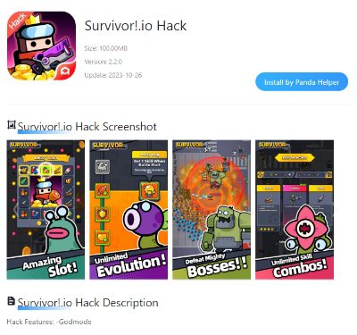 survivor.io hacks