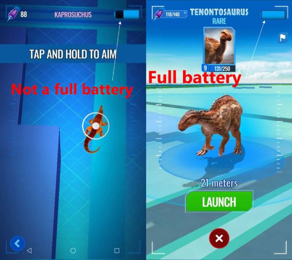 Jurassic World Alive Spoofing Battery