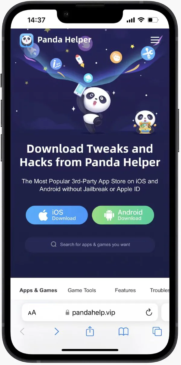 Panda Helper oficiální webové stránky