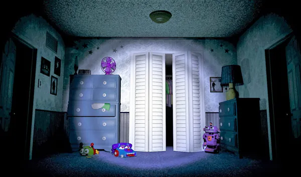 turn on the flashlight to check the room
