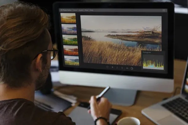 Man working on computer